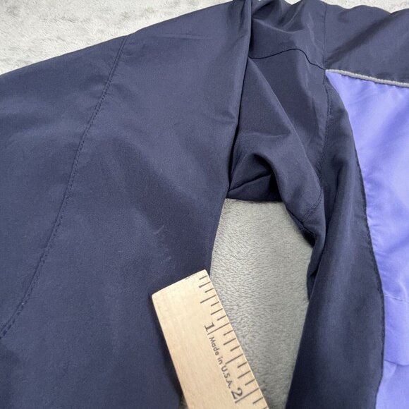 New Balance Womens Medium Purple USA Lightweight Jacket Full Zip Windbreaker Y2K - Picture 12 of 16